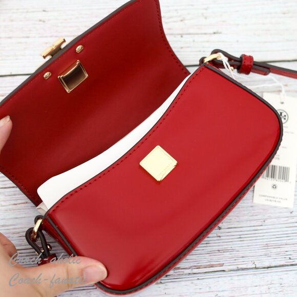 Tory Burch Britten Mini Top Handle Crossbody 153726 Bartlett Red NWT - Picture 9 of 11